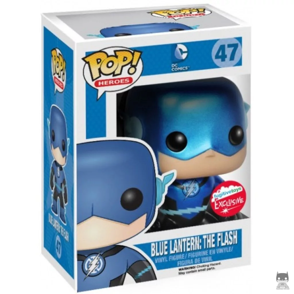 Figurine Funko POP Blue Lantern Flash (Metallic) avec boîte