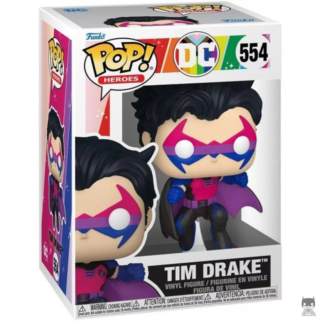 Figurine Funko POP Tim Drake (Drapeau Arc-en-ciel) avec boîte
