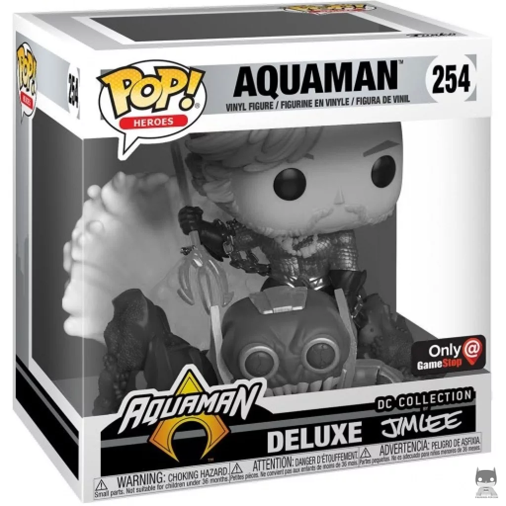 Figurine Funko POP Aquaman (Noir & Blanc) avec boîte