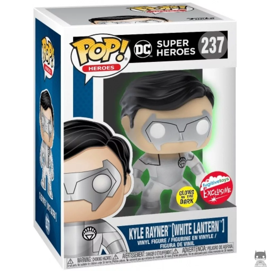 Figurine Funko POP Kyle Rayner White Lantern (Glow in the Dark) avec boîte