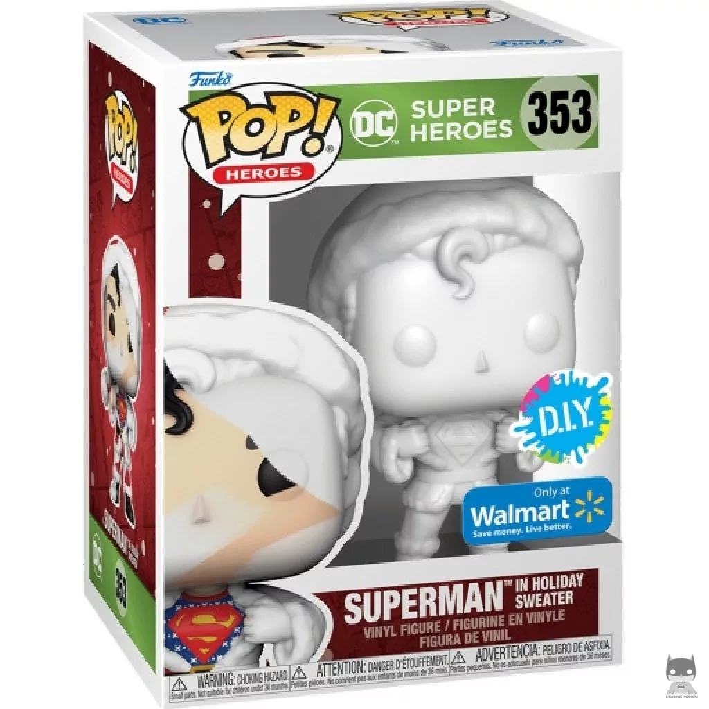 Figurine Funko POP Superman en pull de Noël (D.I.Y) avec boîte
