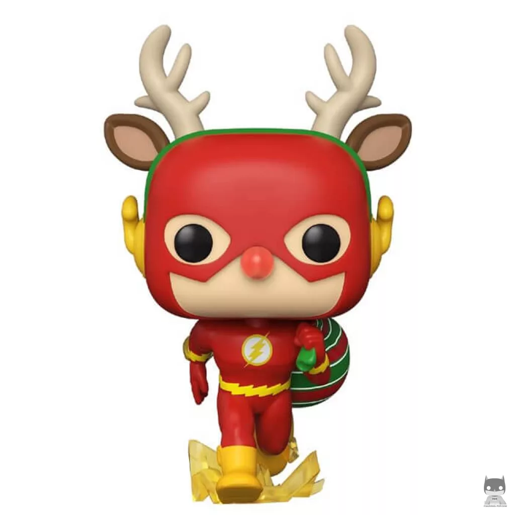 Figurine Funko POP Flash en renne de Noël (DC Super Heroes)