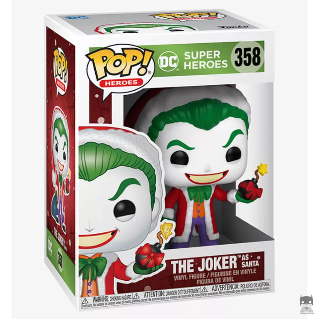 Figurine Funko POP Le Joker en père Noël avec boîte