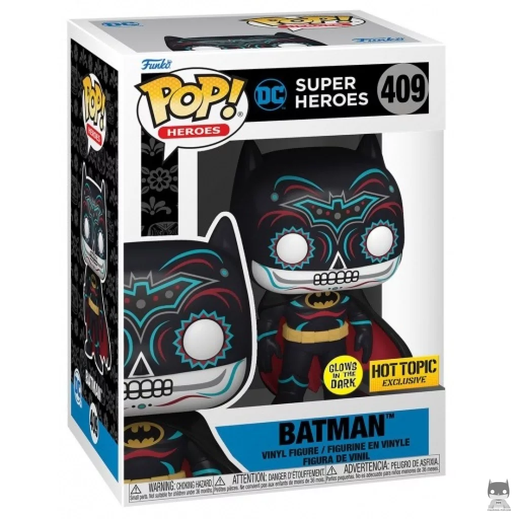 Figurine Funko POP Batman (Dia de los DC) (Glow in the Dark) avec boîte