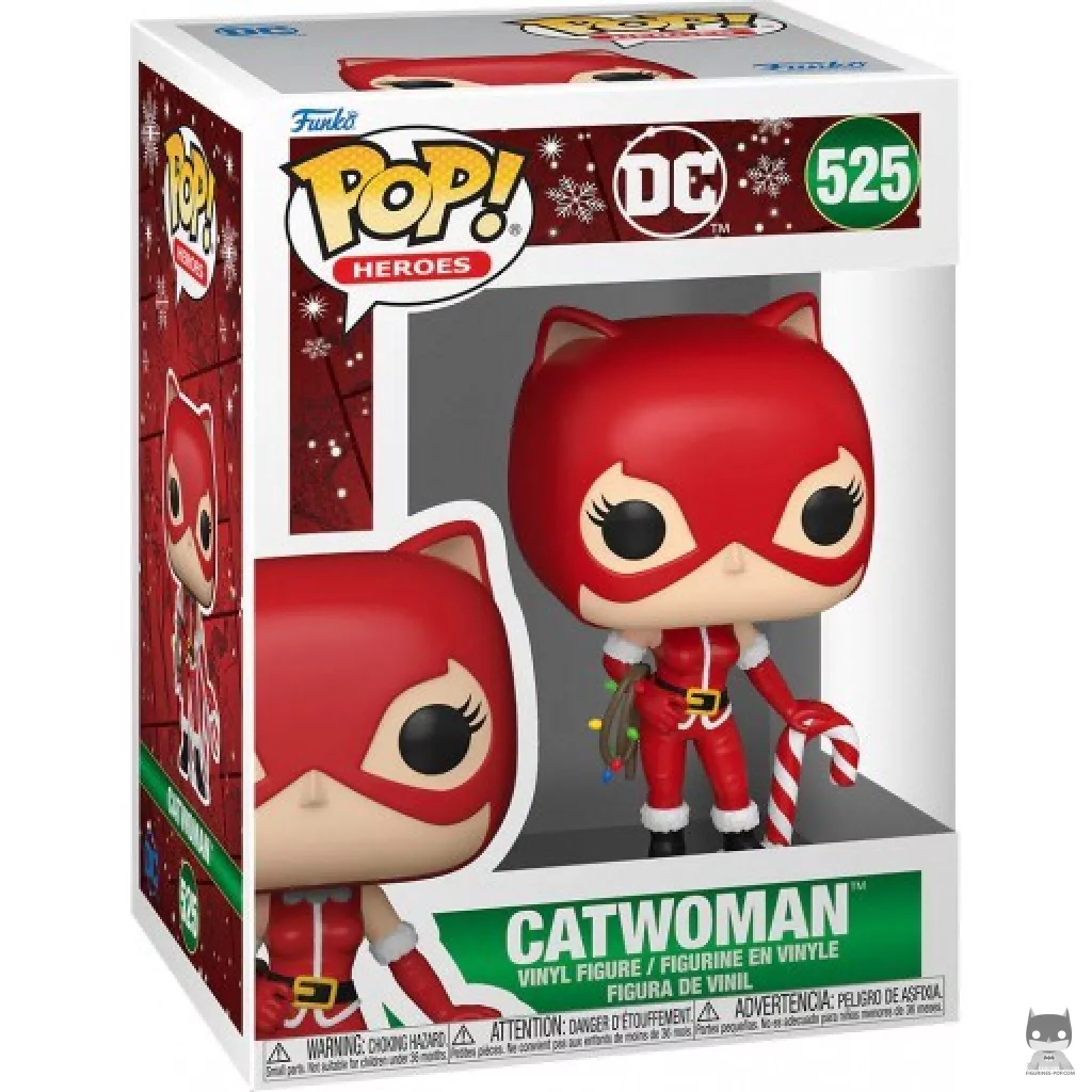 Figurine Funko POP Catwoman avec Canne à Sucre (Noël) avec boîte
