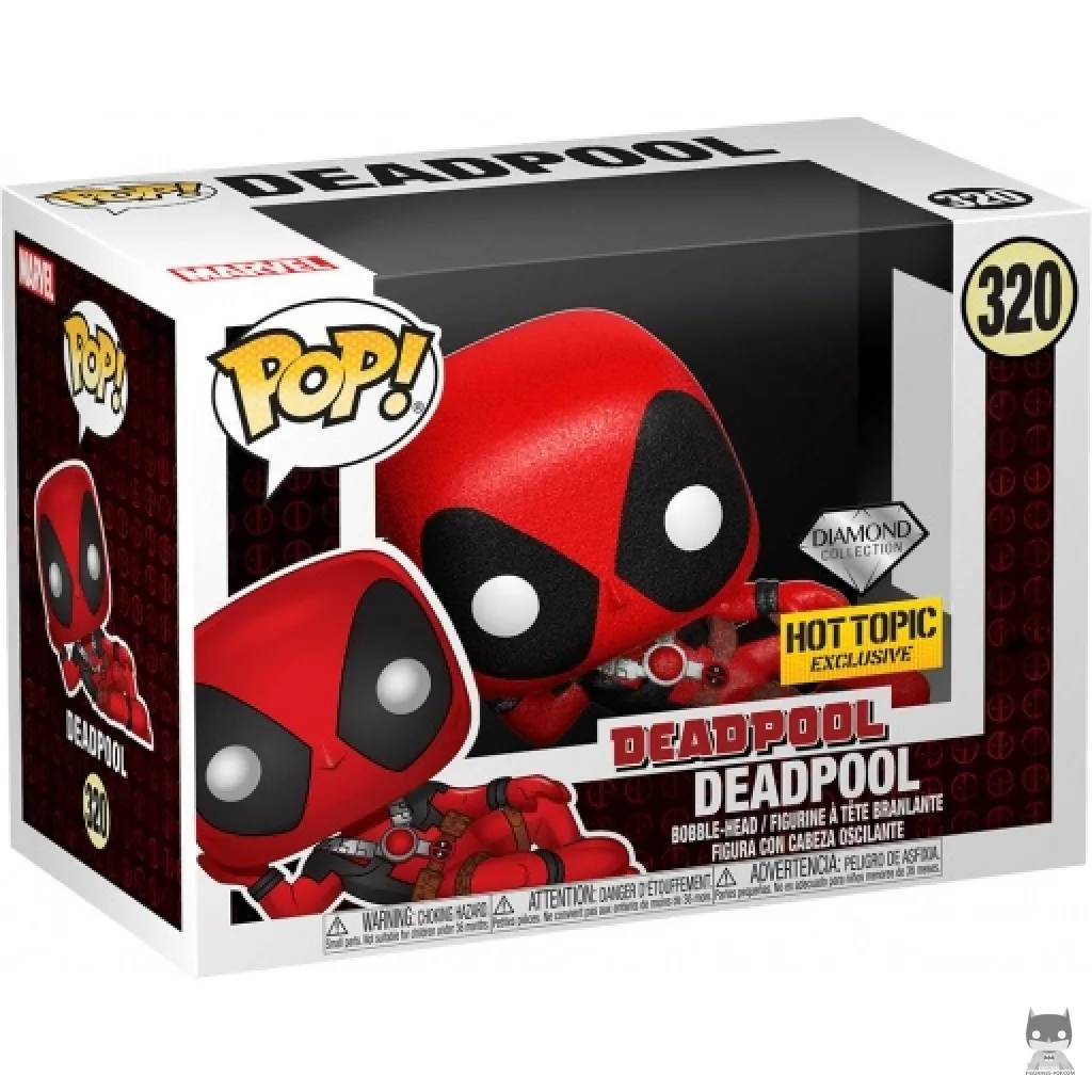 Figurine Funko POP Deadpool Décontracté (Diamond Glitter) avec boîte