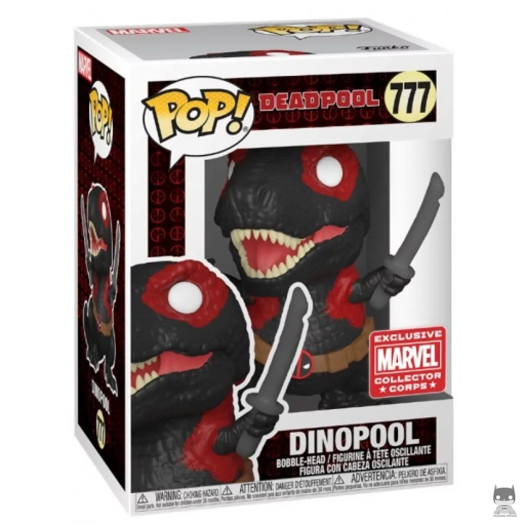 Figurine Funko POP Dinopool (Noir) avec boîte