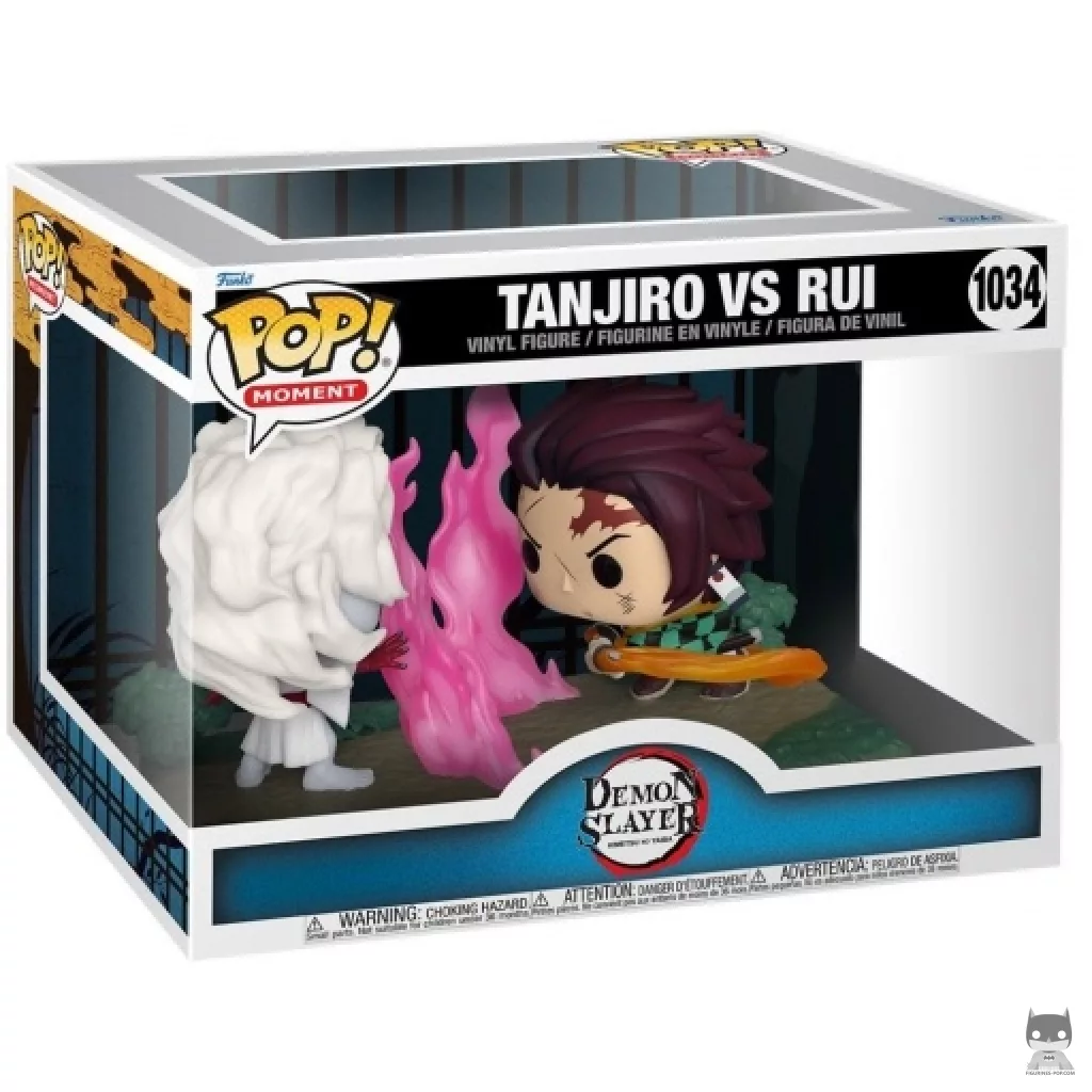 Figurine Funko POP Tanjiro vs Rui avec boîte