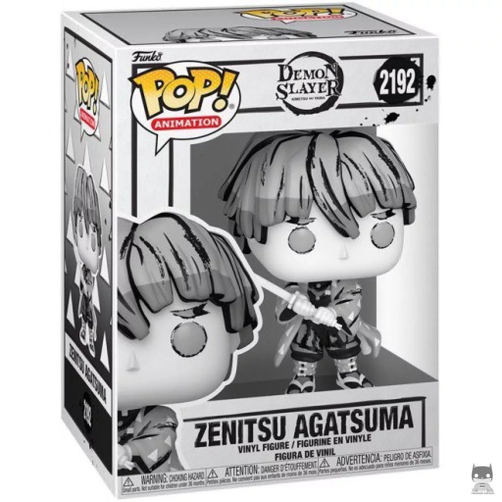 Figurine Funko POP Zenitsu Agatsuma (Sumi-Ink) avec boîte