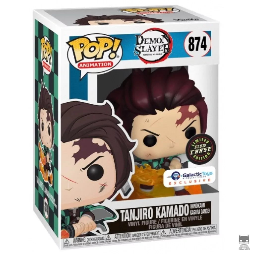 Figurine Funko POP Tanjiro Kamado (Hinokami Kagura Dance) (Chase) avec boîte
