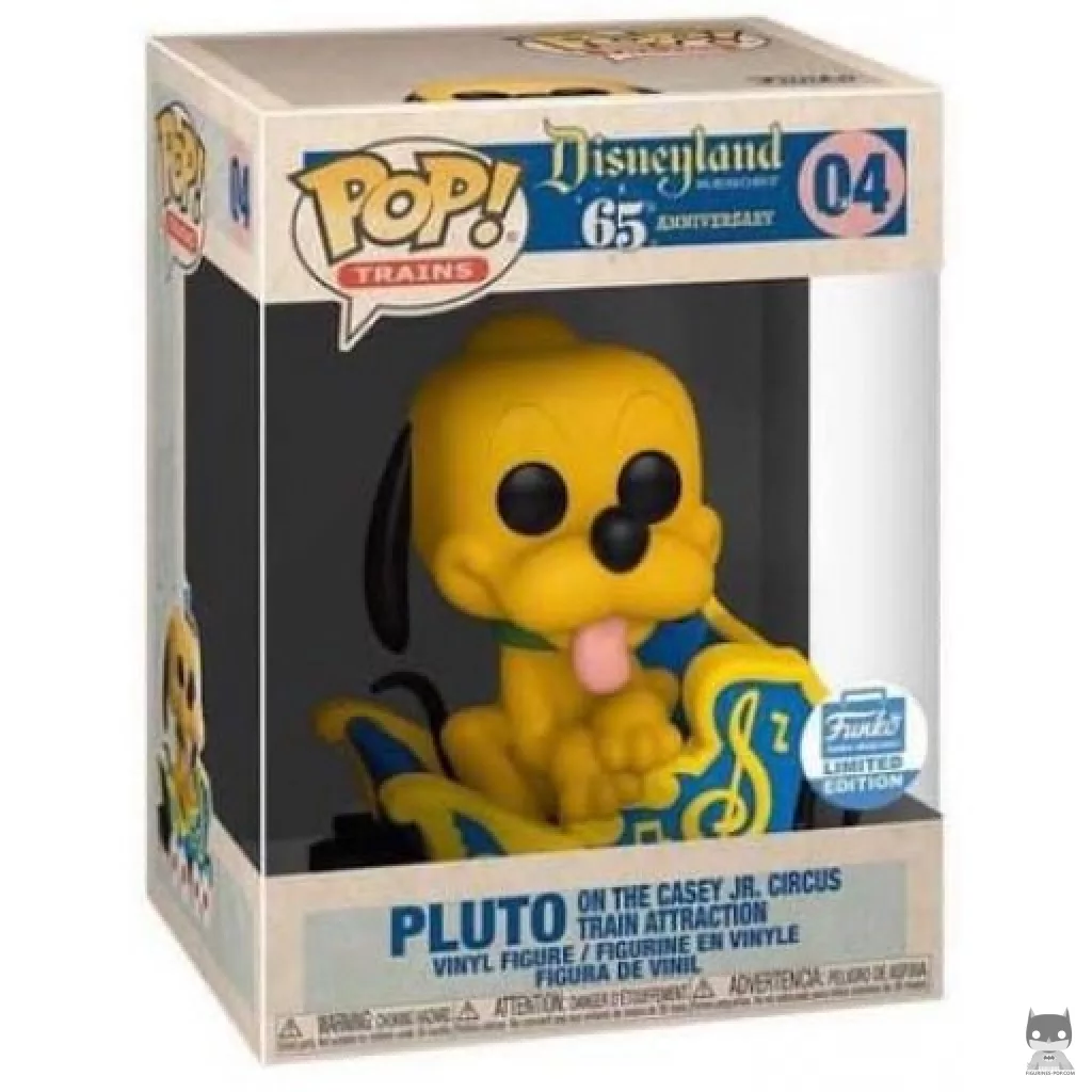 Figurine Funko POP Pluto dans le train du Cirque Casey Jr. avec boîte