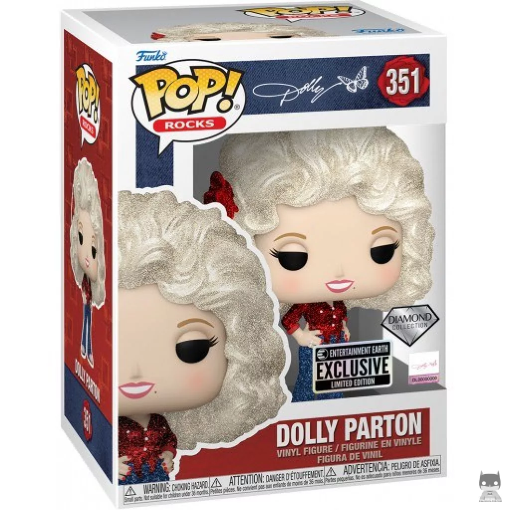 Figurine Funko POP Dolly Parton (Diamond Glitter) avec boîte