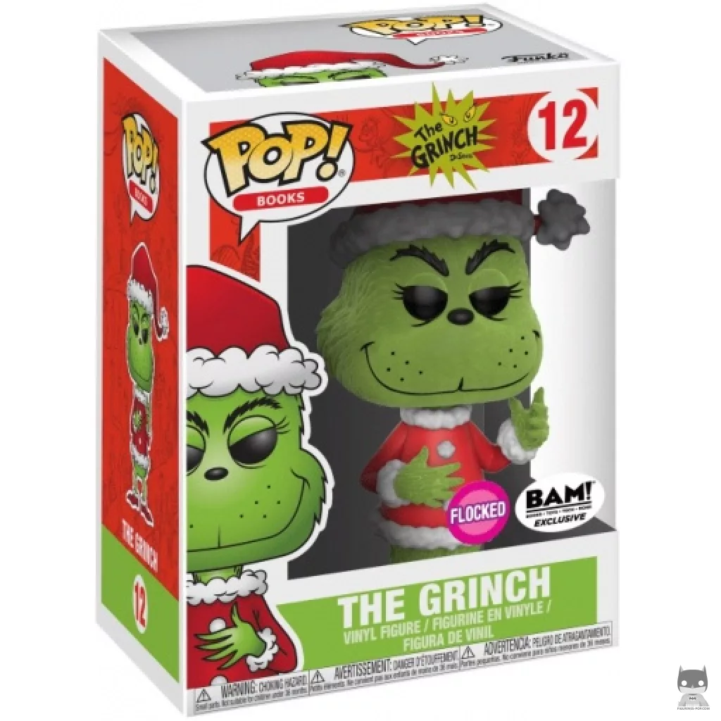 Figurine Funko POP Le Grinch en Père Noël (Flocked) avec boîte