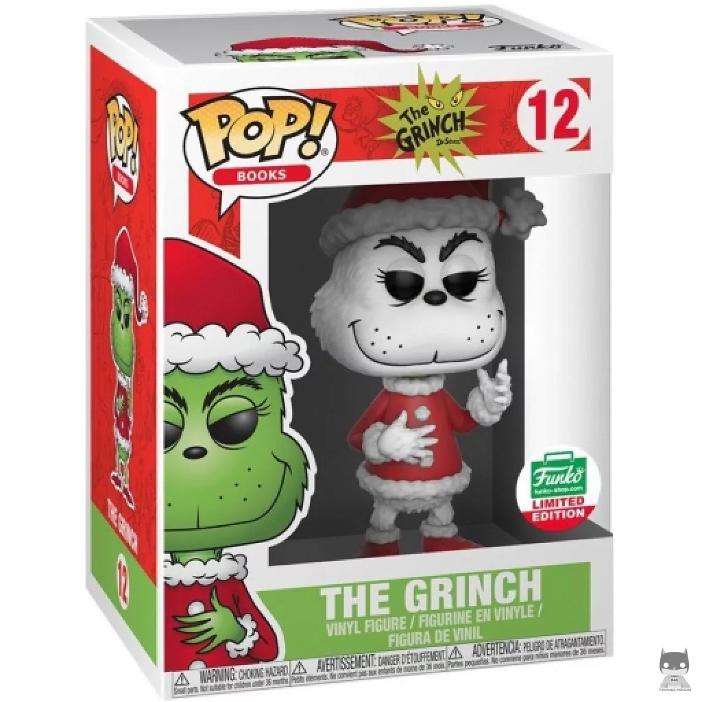 Figurine Funko POP Le Grinch en Père Noël (Noir & Blanc) avec boîte