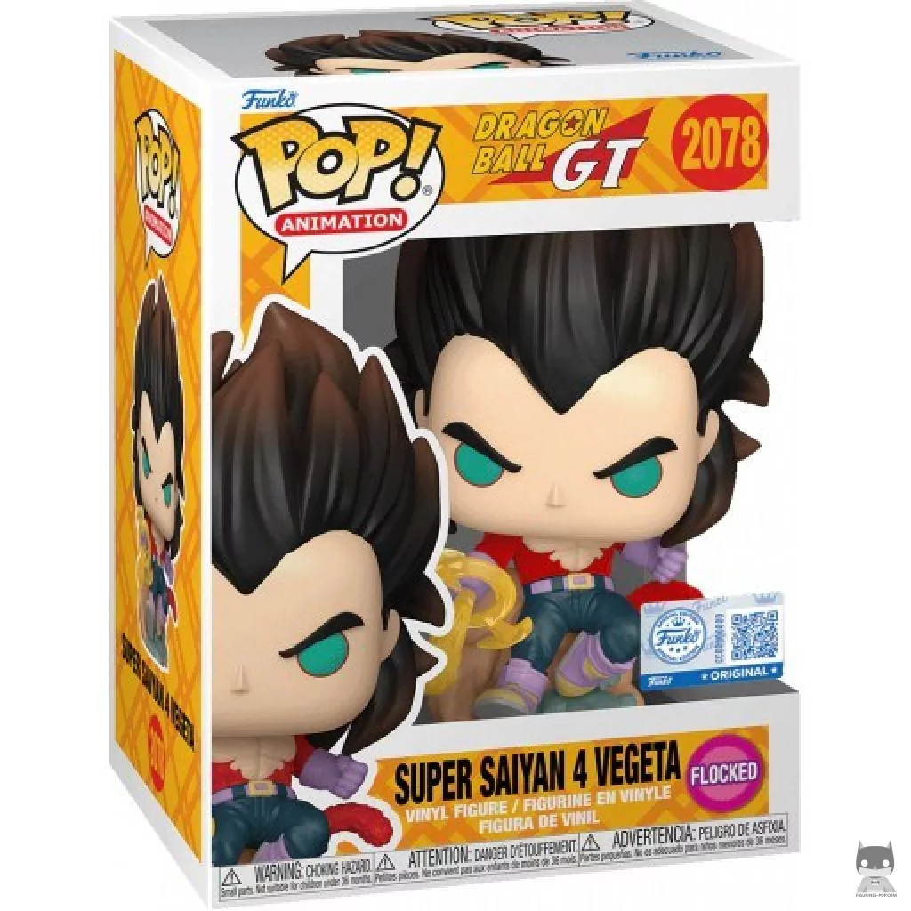 Figurine Funko POP Vegeta Super Saiyan 4 (Flocked) avec boîte