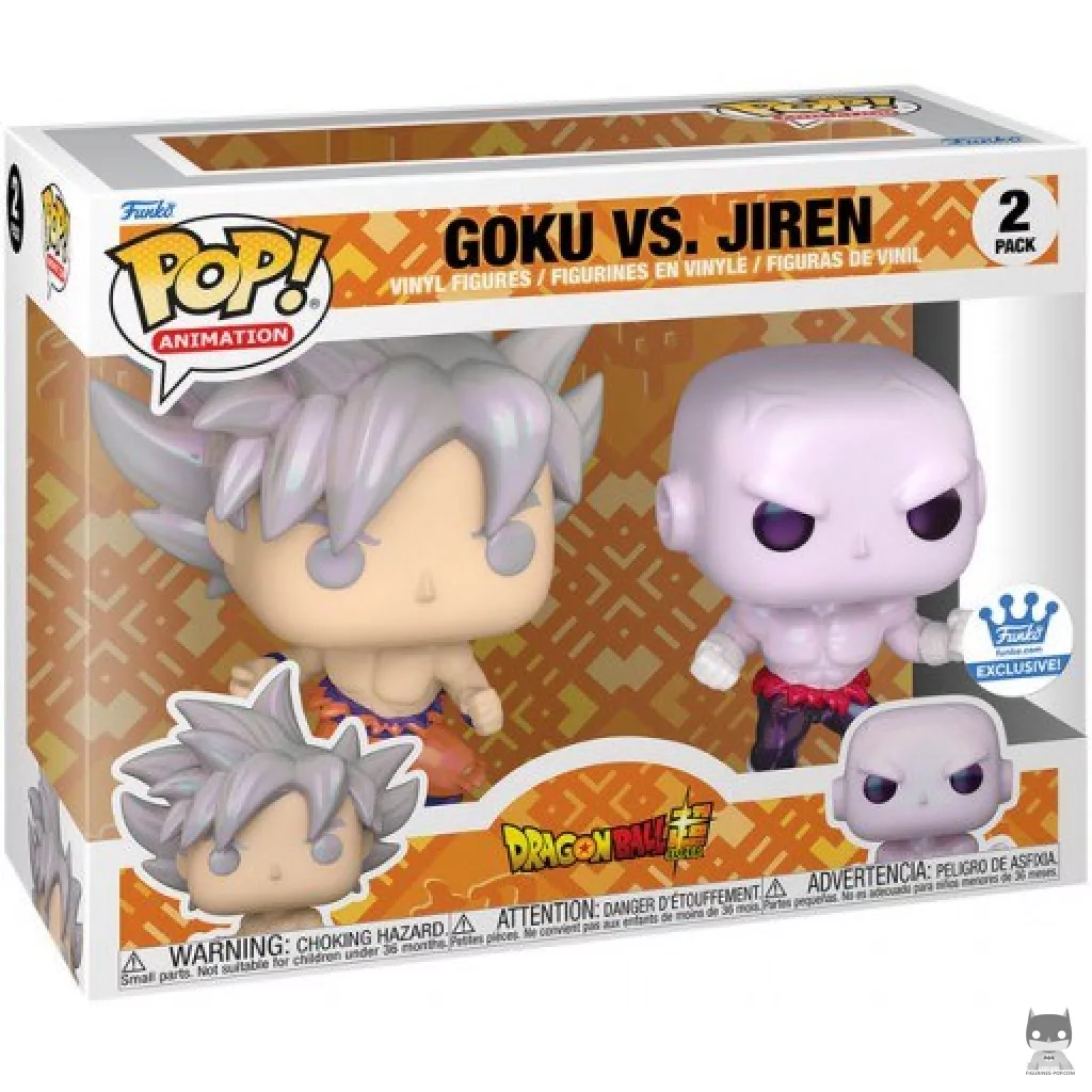 Figurine Funko POP Goku vs Jiren (Nacré) avec boîte