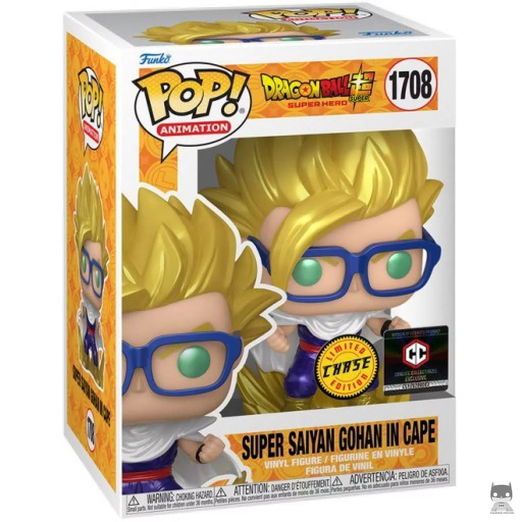 Figurine Funko POP Super Saiyan Gohan avec Cape (Chase & Metallic) avec boîte