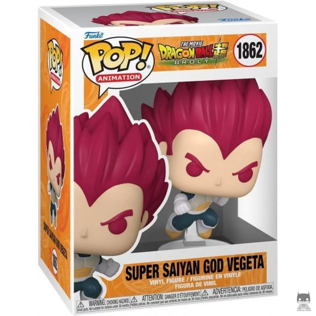 Figurine Funko POP Vegeta Super Saiyan God avec boîte