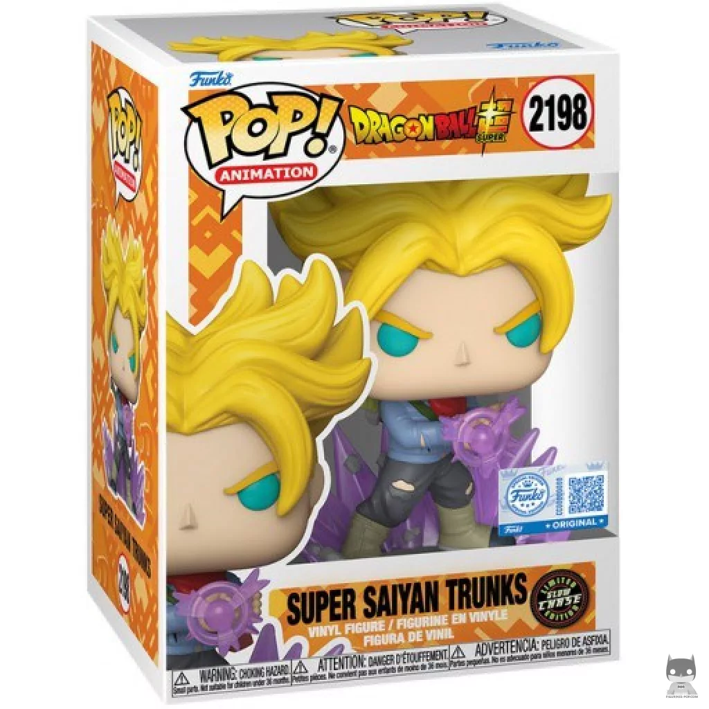 Figurine Funko POP Trunks Super Saiyan (Chase & Glow in the Dark) avec boîte