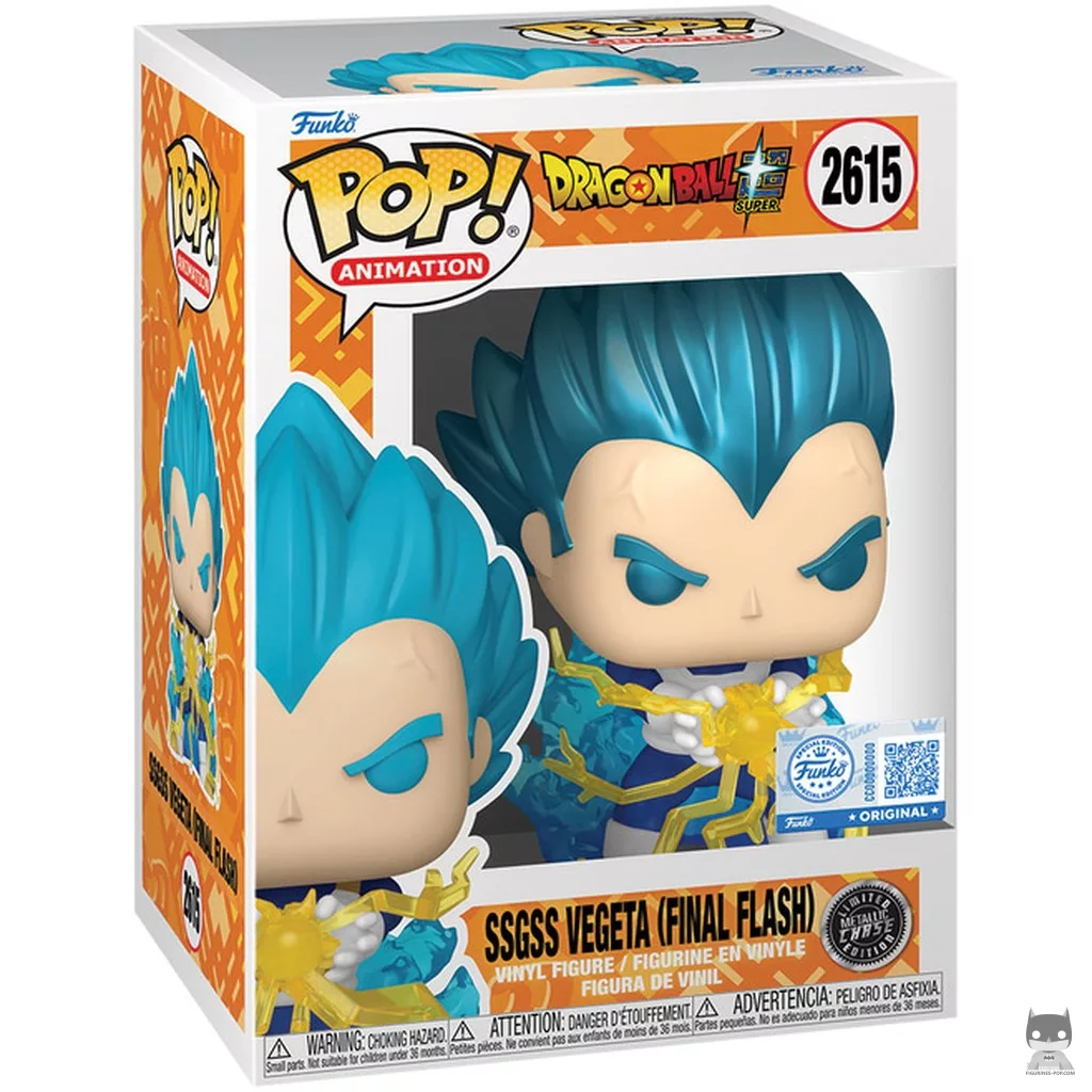 Figurine Funko POP Vegeta SSGSS (Final Flash) (Chase & Metallic) avec boîte