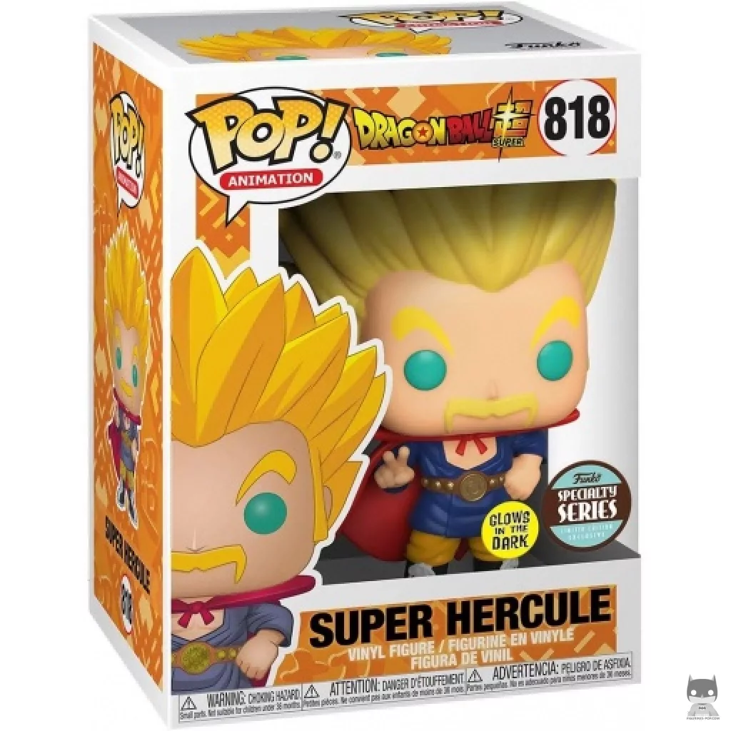 Figurine Funko POP Super Saiyan Hercule (Glow in the Dark) avec boîte