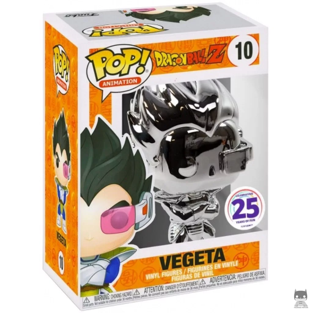 Figurine Funko POP Vegeta (Chrome Argent) avec boîte