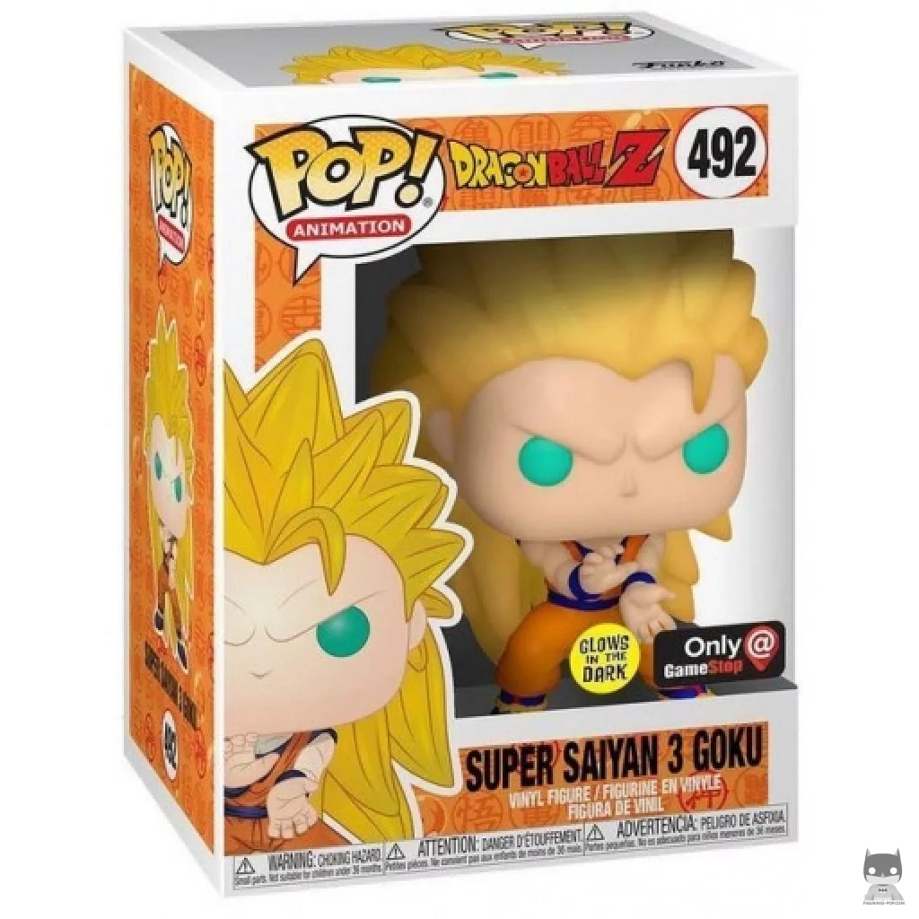 Figurine Funko POP Super Saiyan 3 Goku (Glow in the Dark) avec boîte