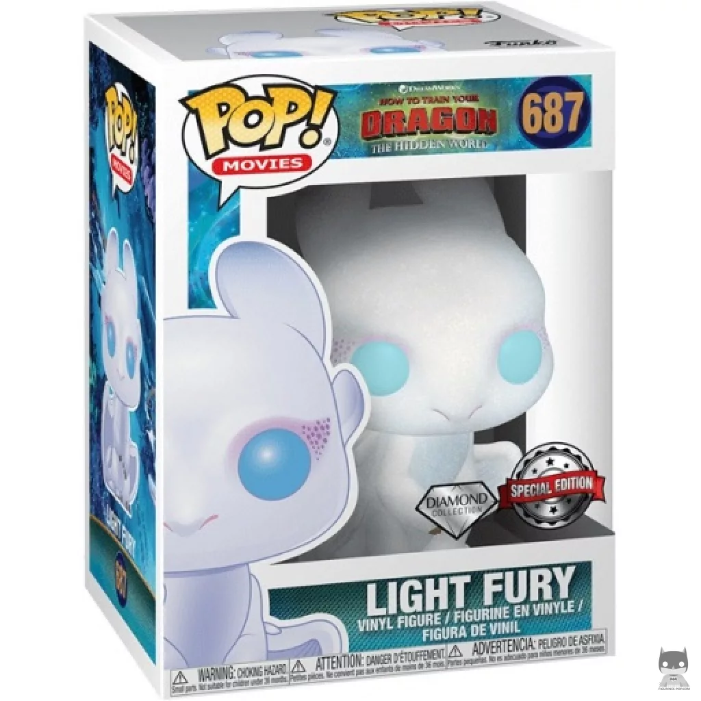 Figurine Funko POP Light Fury (Glitter) avec boîte