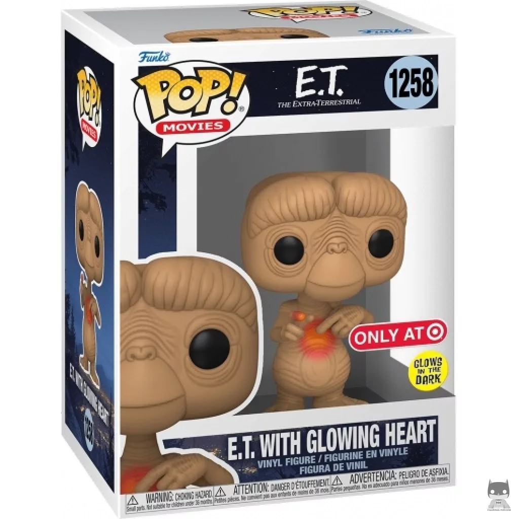 Figurine Funko POP E.T. avec Cœur rayonnant avec boîte