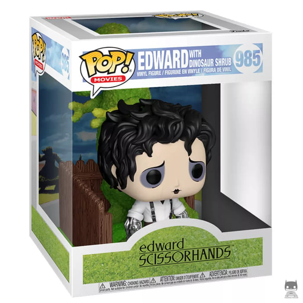 Figurine Funko POP Edward avec l'arbuste en dinosaure avec boîte