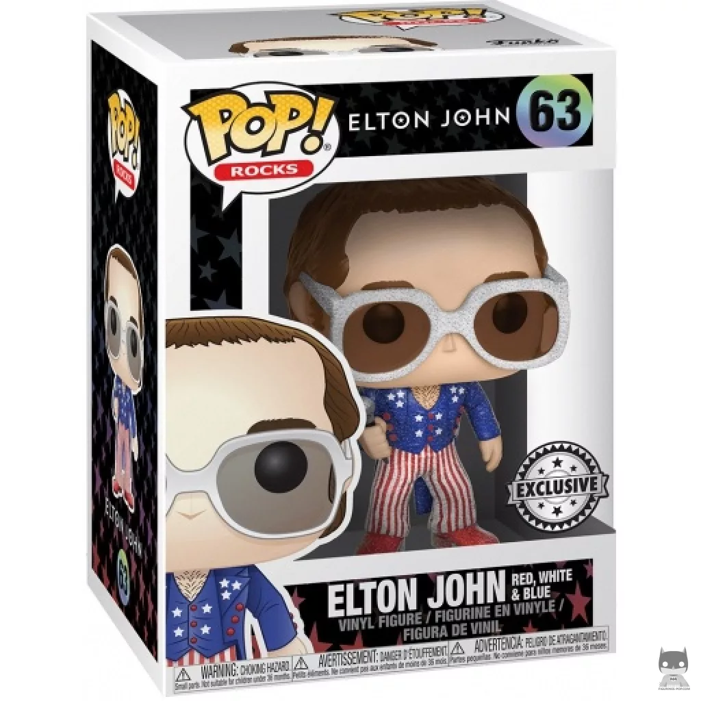Figurine Funko POP Elton John (USA) (Glitter) avec boîte