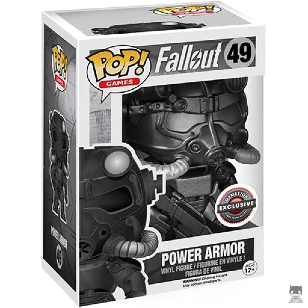 Figurine Funko POP Power Armor (Noir & Blanc) avec boîte