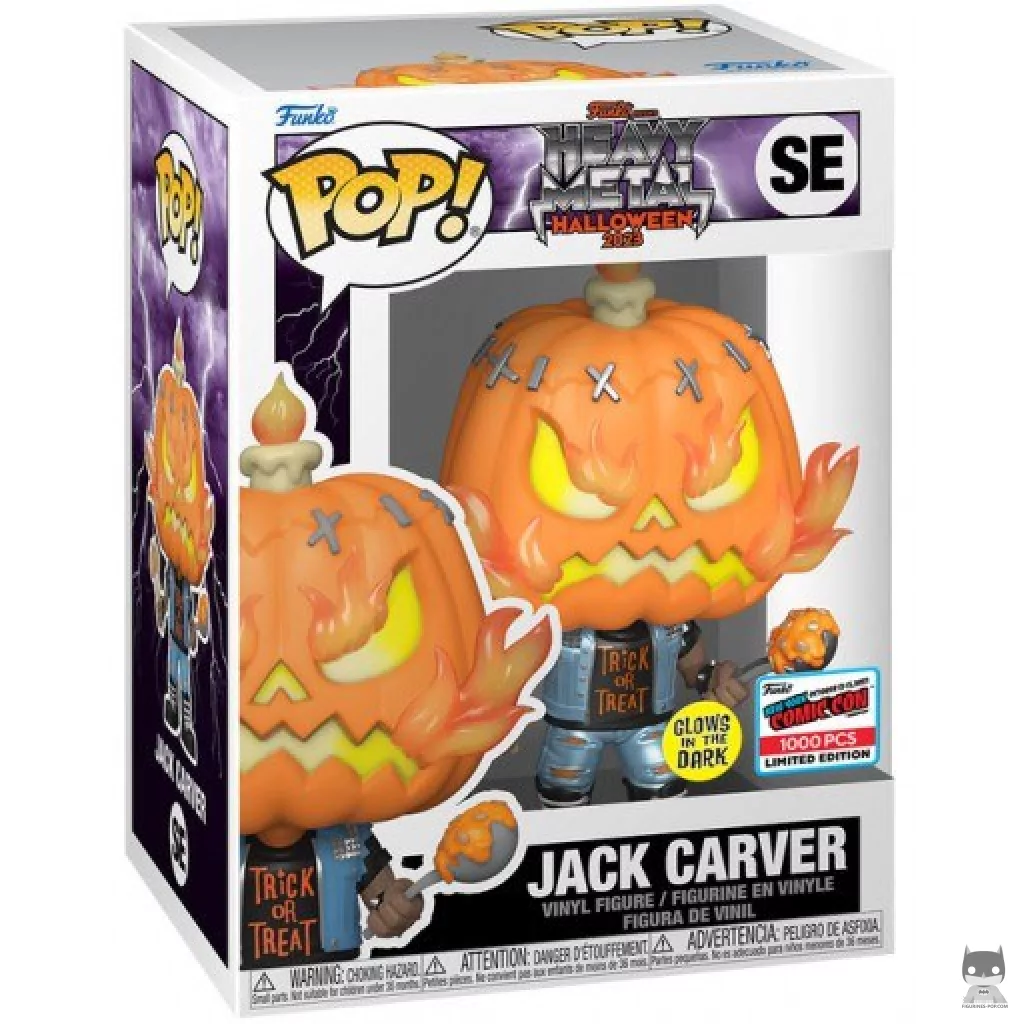 Figurine Funko POP Jack Carver (Heavy Metal) (Glow in the Dark) avec boîte