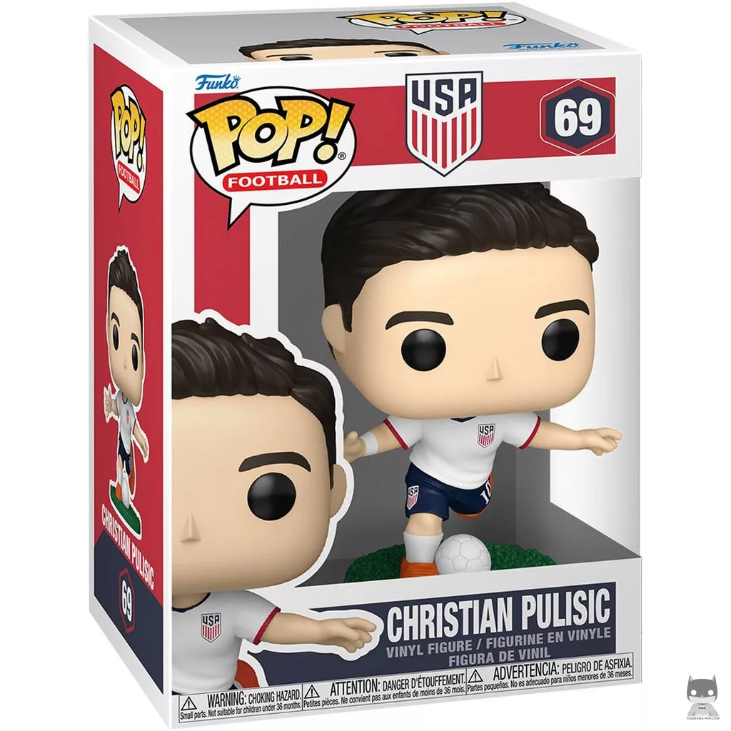 Figurine Funko POP Christian Pulisic (États-Unis) avec boîte
