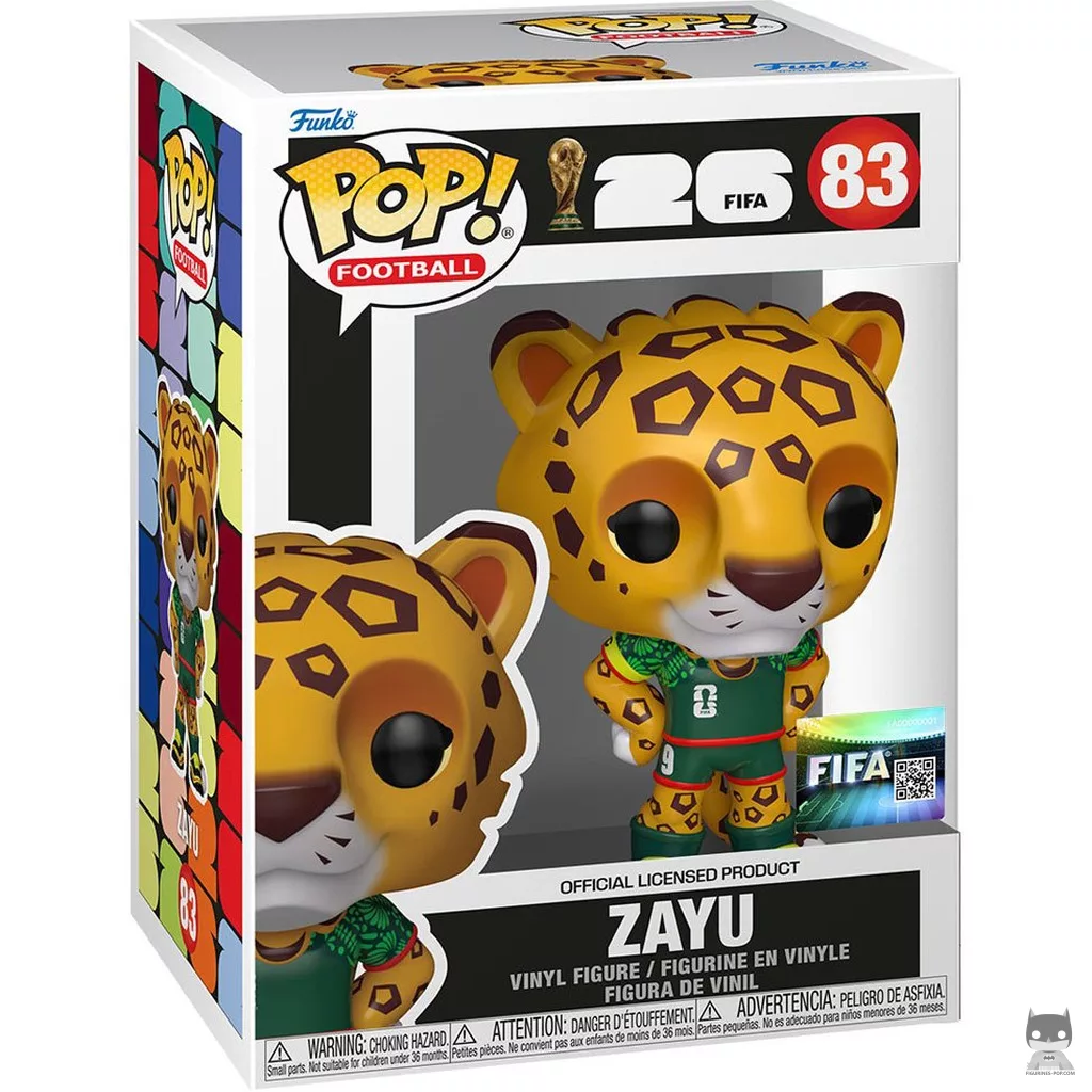 Figurine Funko POP Zayu (Mascotte de la Coupe du monde 2026) avec boîte