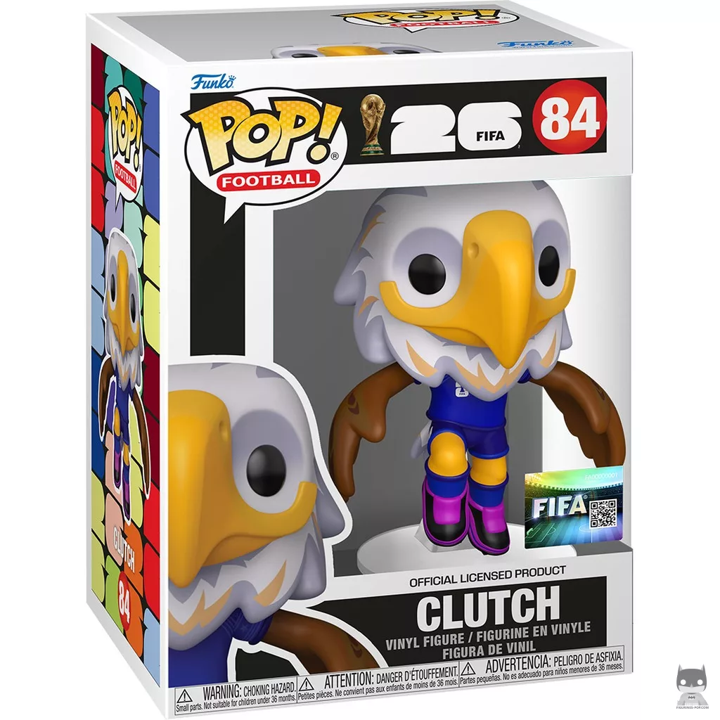 Figurine Funko POP Clutch (Mascotte de la Coupe du monde 2026) avec boîte
