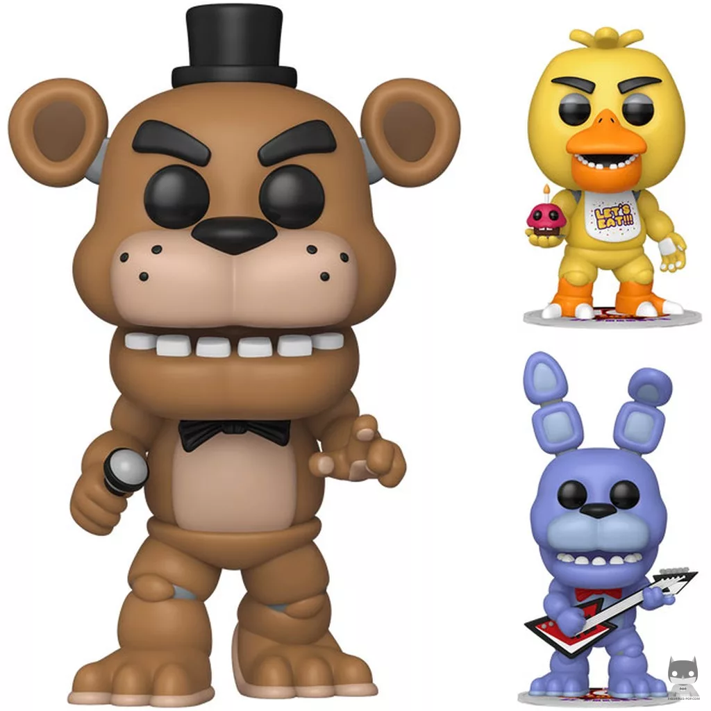 Figurine Funko POP Freddy avec Bonnie & Chica (Supersized) (Five Nights at Freddy's)