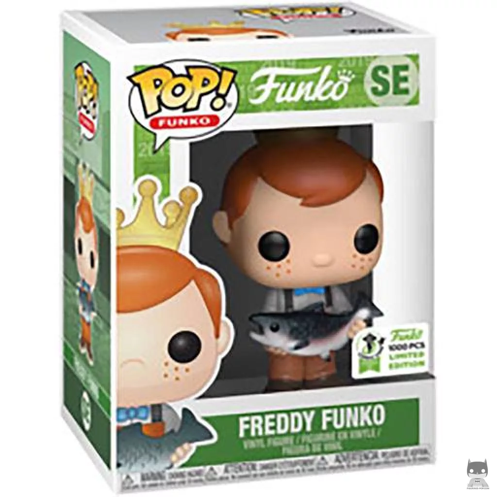 Figurine Funko POP Freddy Funko avec Poisson (Pantalon marron) avec boîte