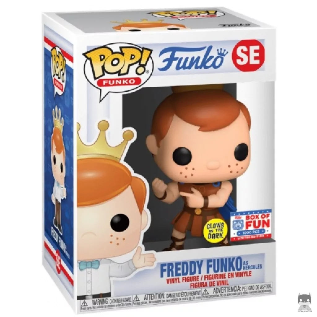 Figurine Funko POP Freddy Funko en Hercules (Glow in the Dark) avec boîte