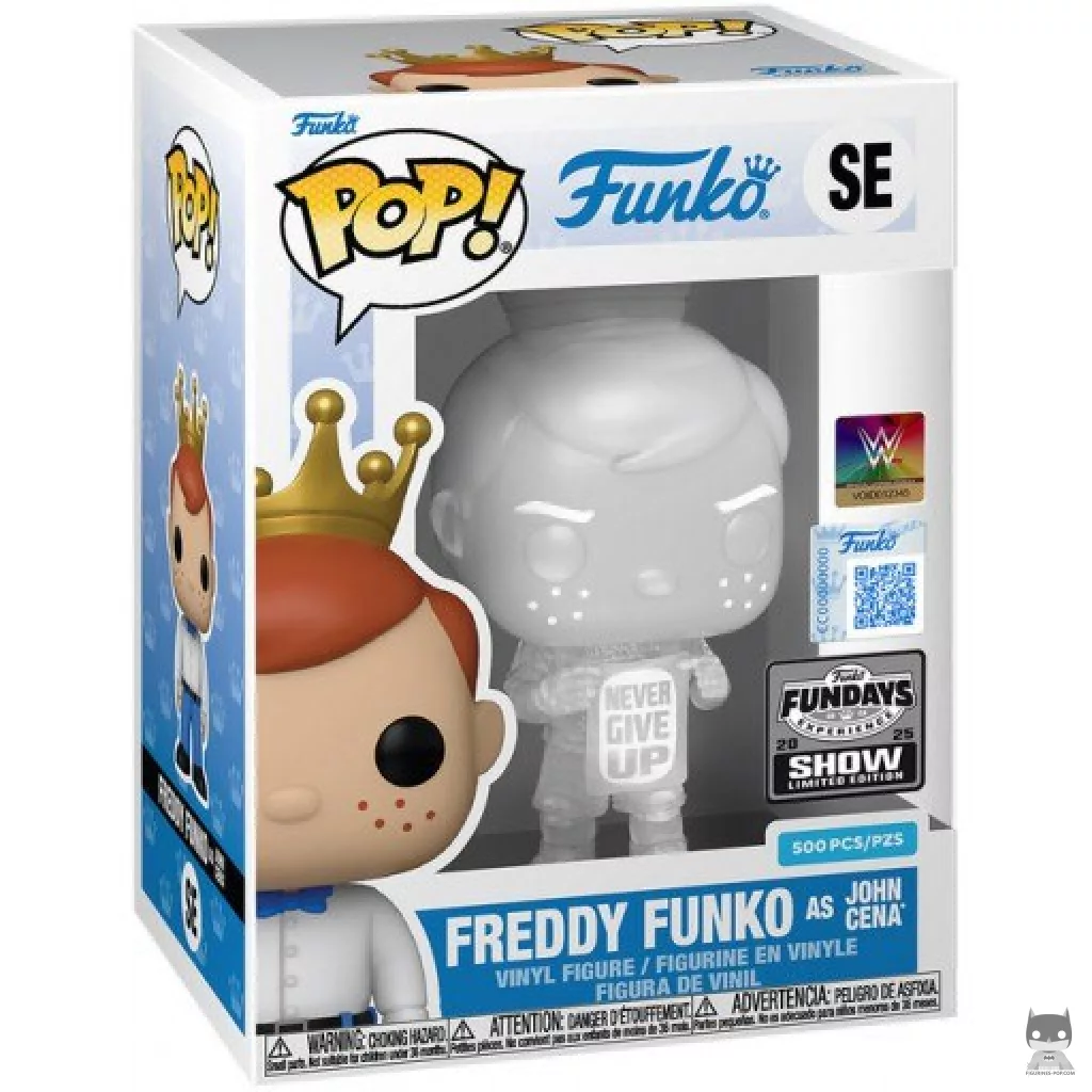 Figurine Funko POP Freddy Funko en John Cena (Never Give Up) (Translucent) avec boîte