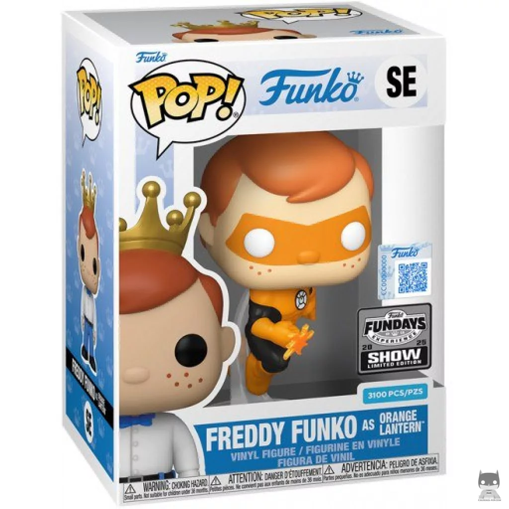 Figurine Funko POP Freddy Funko en Orange Lantern avec boîte