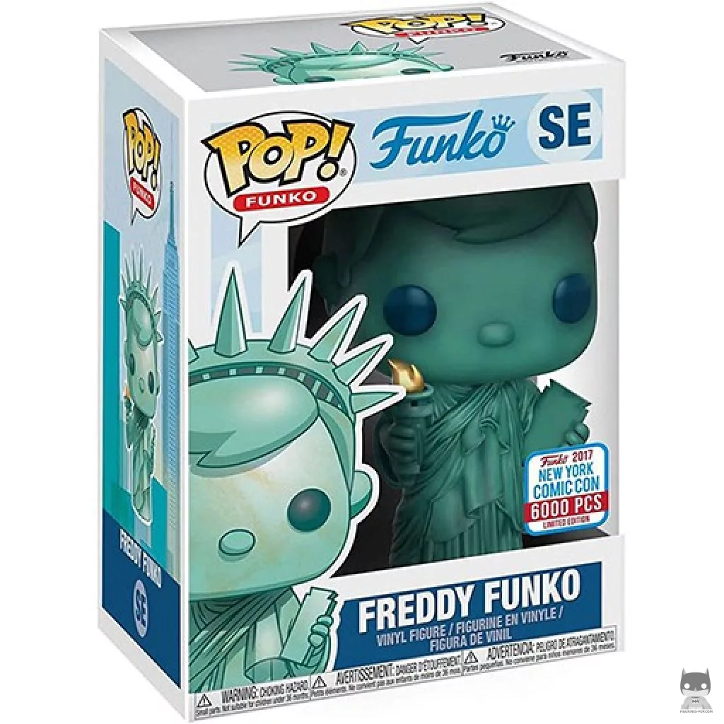 Figurine Funko POP Freddy Funko en Statue of Liberty avec boîte