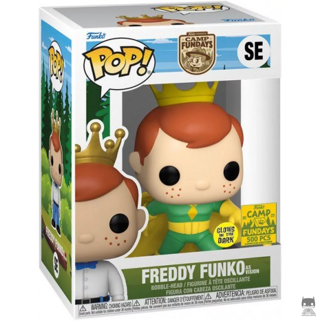 Figurine Funko POP Freddy Funko en Vision (Glow in the Dark) avec boîte