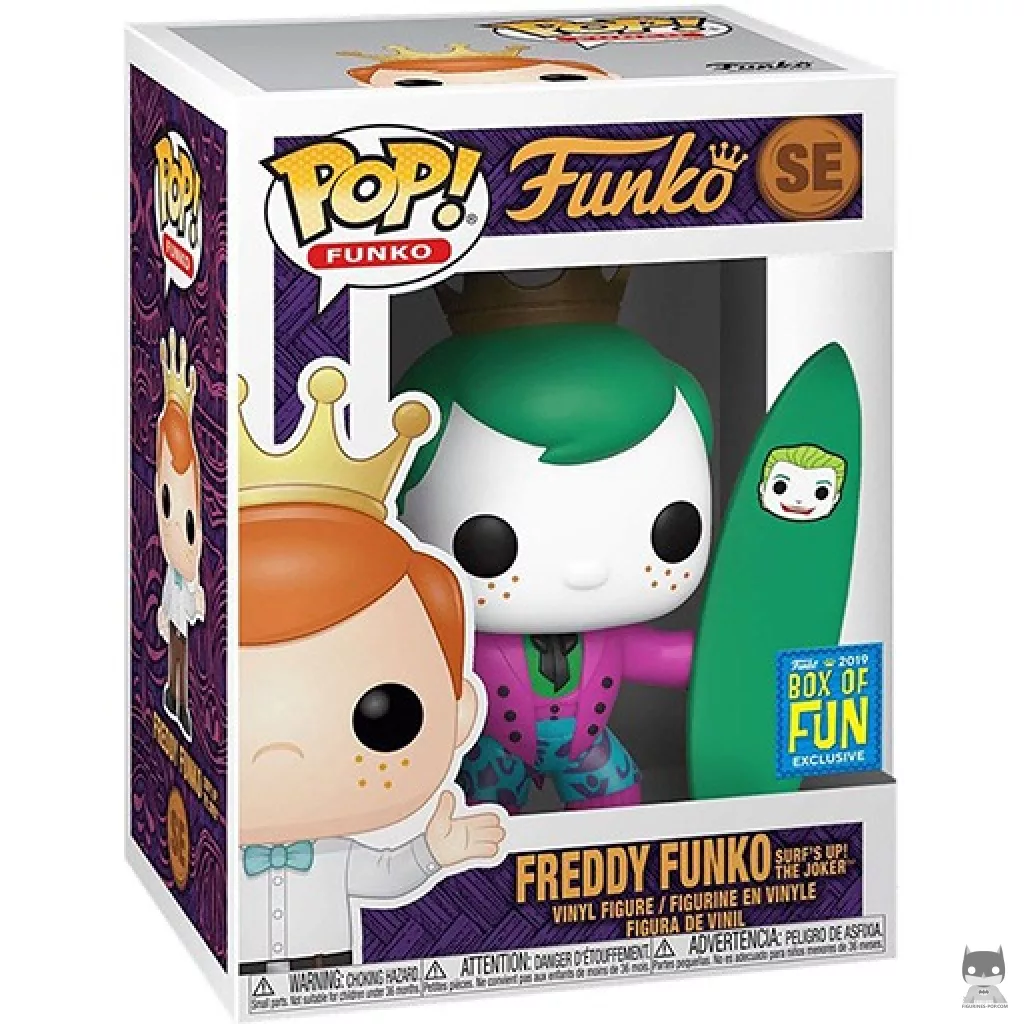 Figurine Funko POP Freddy Funko Surf's Up! Le Joker avec boîte