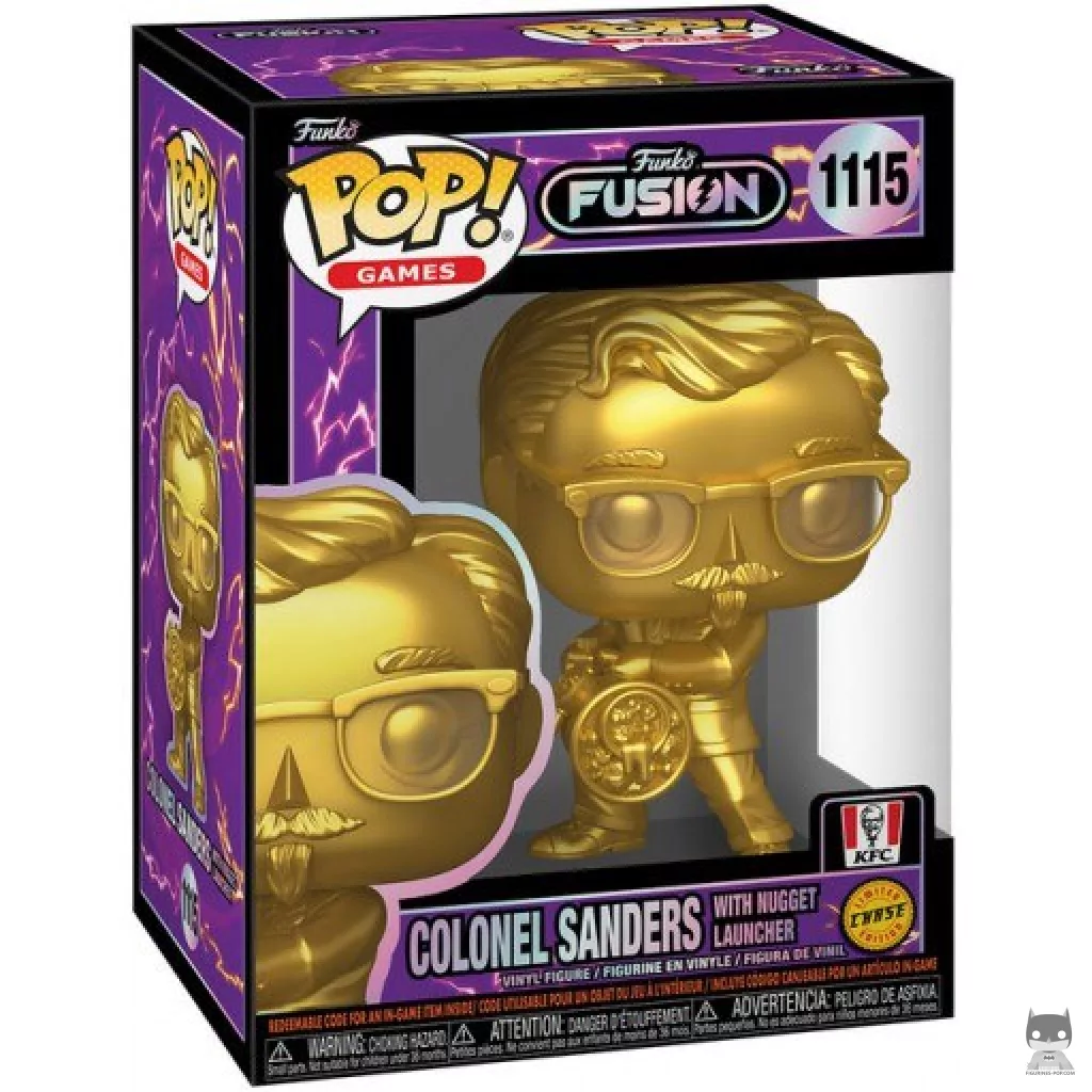 Figurine Funko POP Colonel Sanders avec Lance-Nuggets (Chase & Gold) avec boîte