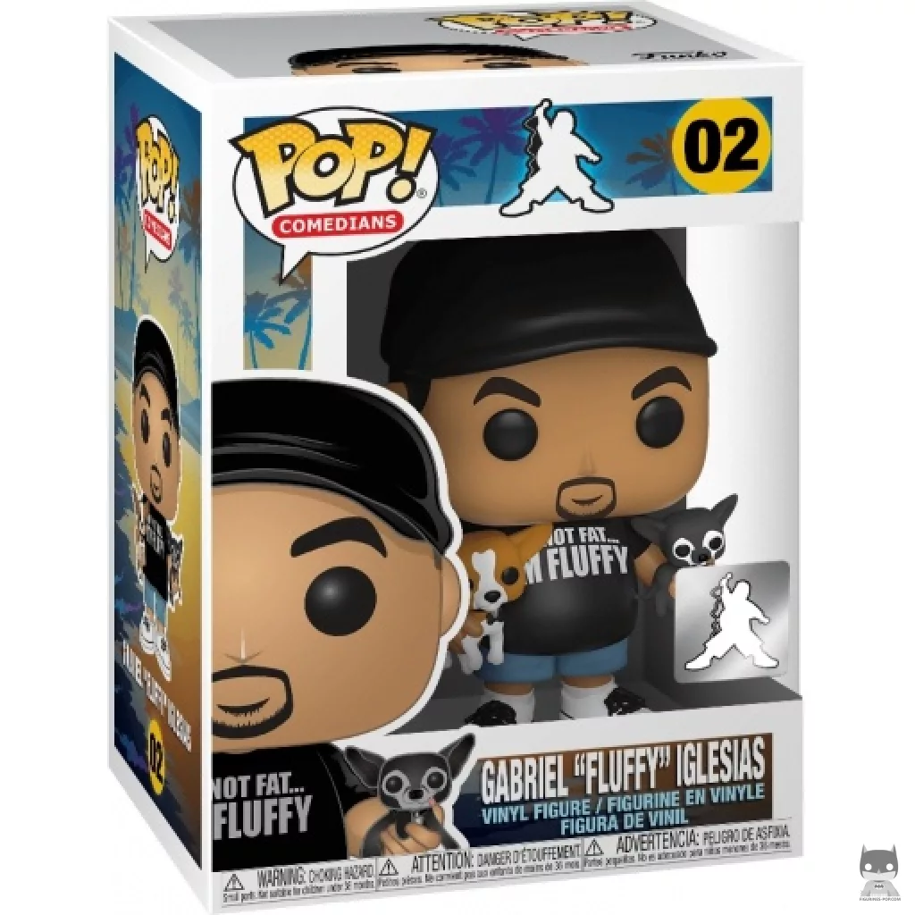 Figurine Funko POP Gabriel "Fluffy" Iglesias avec ses chiens avec boîte