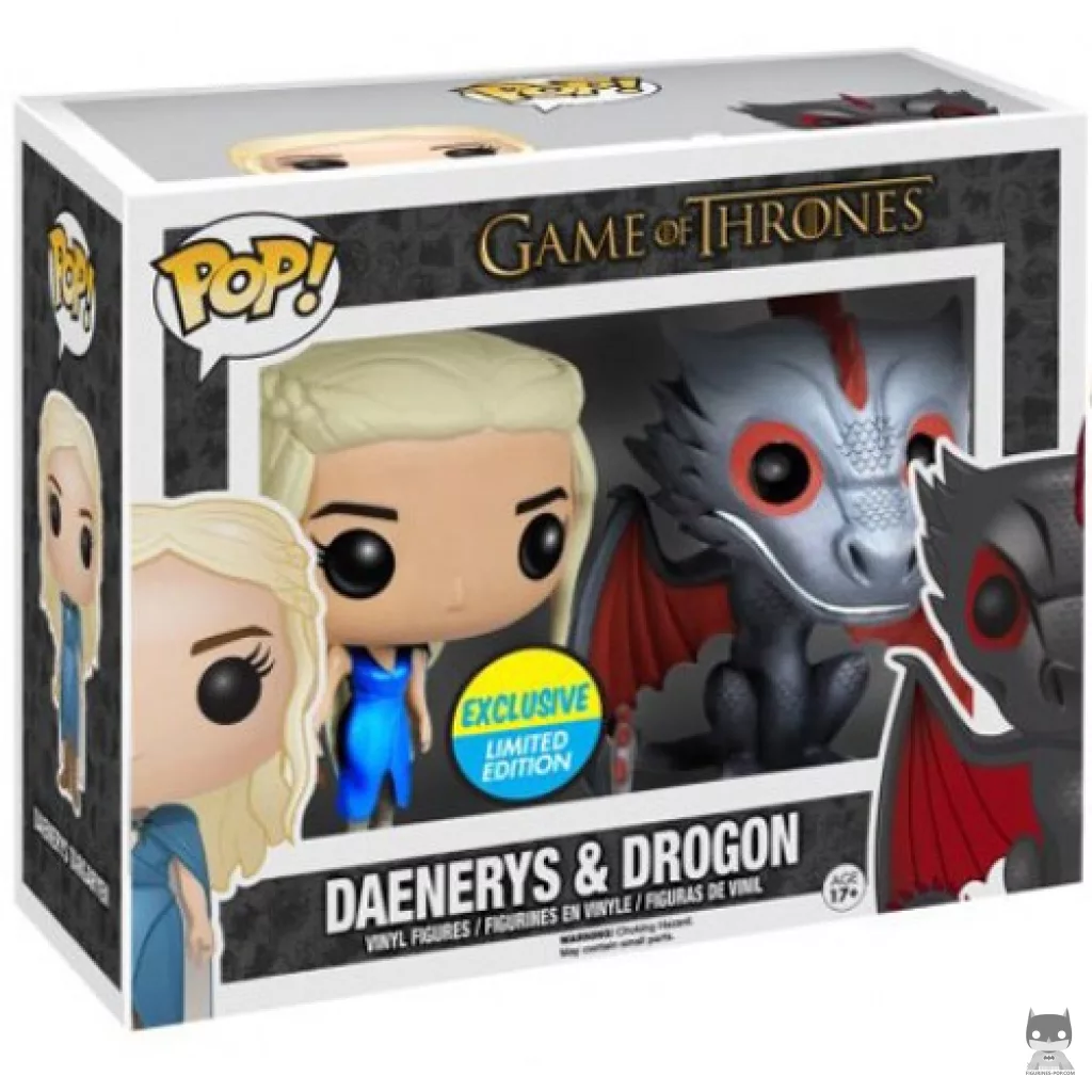Figurine Funko POP Daenerys & Drogon (Metallic) avec boîte