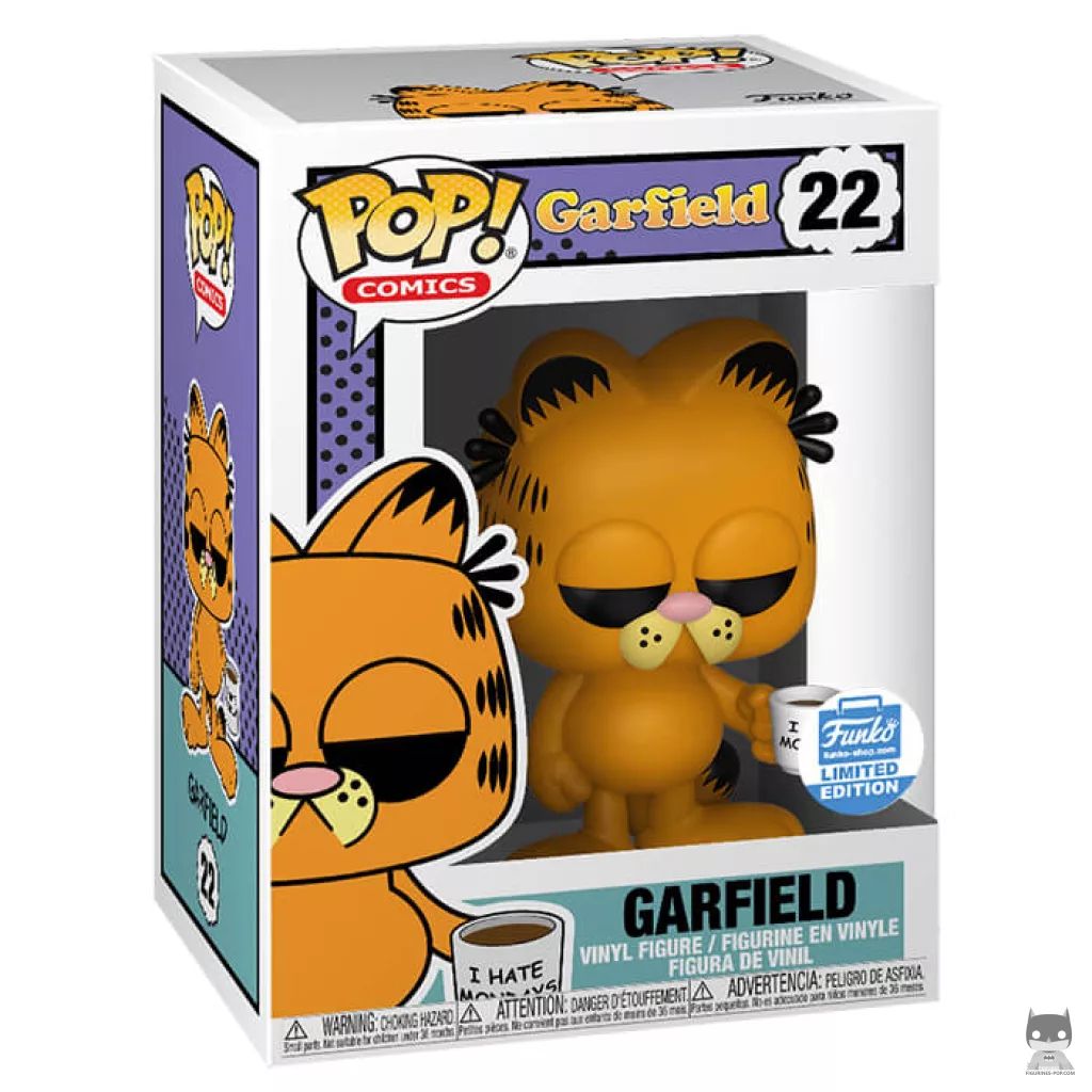 Figurine Funko POP Garfield tenant sa tasse avec boîte