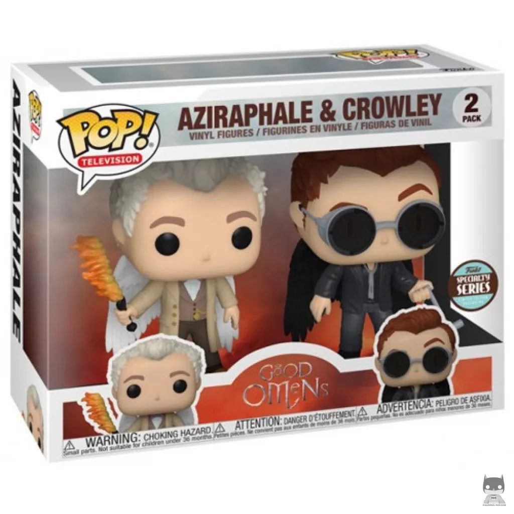 Figurine Funko POP Aziraphel & Rampa avec boîte
