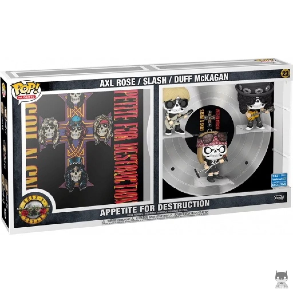 Figurine Funko POP Guns
  N' Roses : Appetite for Destruction (Axl Rose, Slash & Duff McKagan) avec boîte